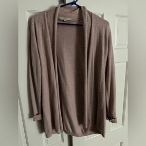 LOFT Mauve Open Front Cardigan